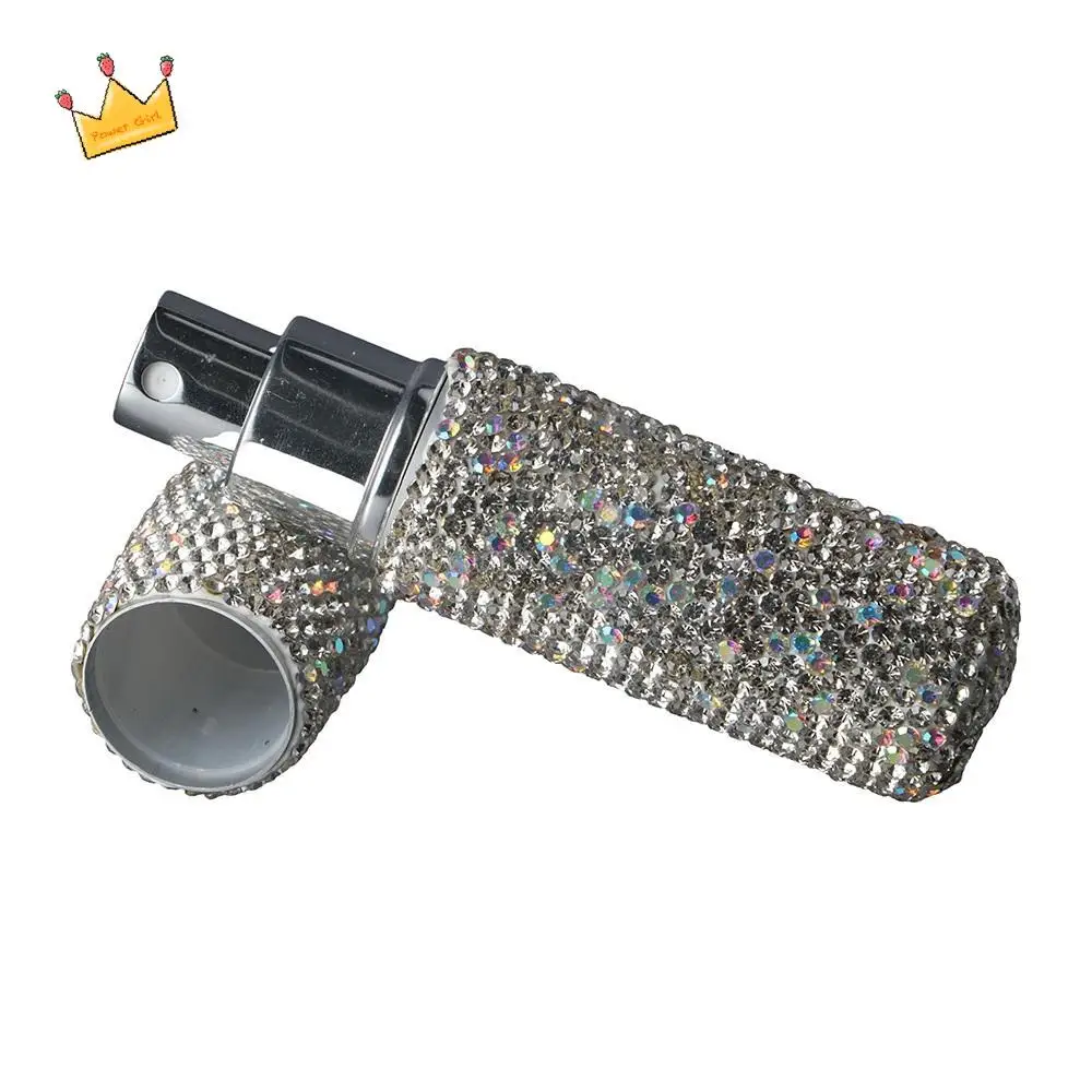 

10ml Diamond-encrusted Perfume Bottle Luxury Mini Refillable Spray Bottle Press Pump Shiny Travel Sub-bottling