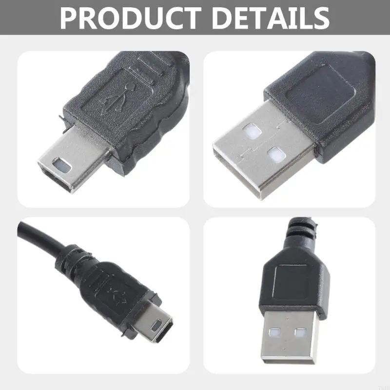 Cavo USB 2.0 781E da A a Mini Cavo dati per caricabatterie USB velocità maschio a 5 pin Durevole