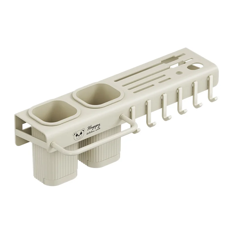 Soporte para cuchillos de acero inoxidable montado en la pared, estante de almacenamiento de cocina, cubiertos, paños de cocina, escurridor de