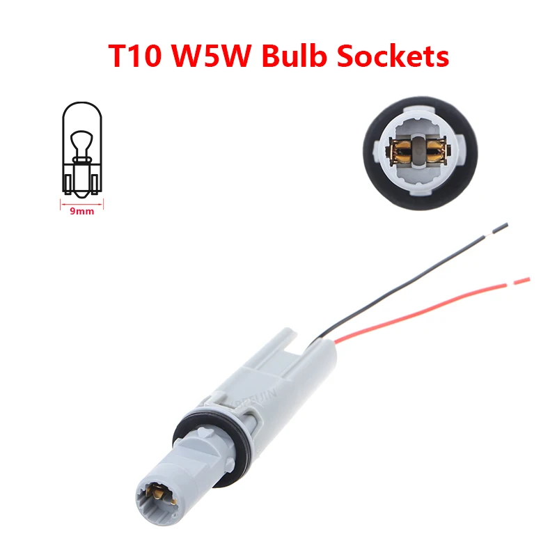 1x For Mitsubishi Outlander Lancer Evolution Nissan T10 W5W Bulb Holder Car Light Sockets Adapter Connector Accessories