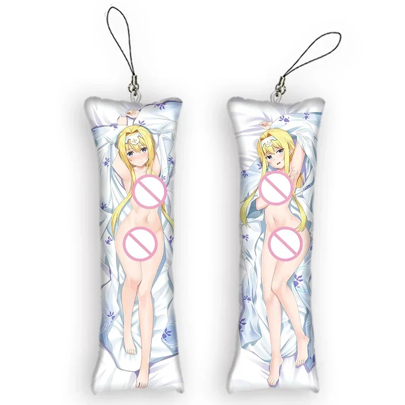 

Sword Art Online AliceZuberg Cute Keychain Mini Pillow Pendant Phone Strap Ornament Anime Print Small Pillow Decoration