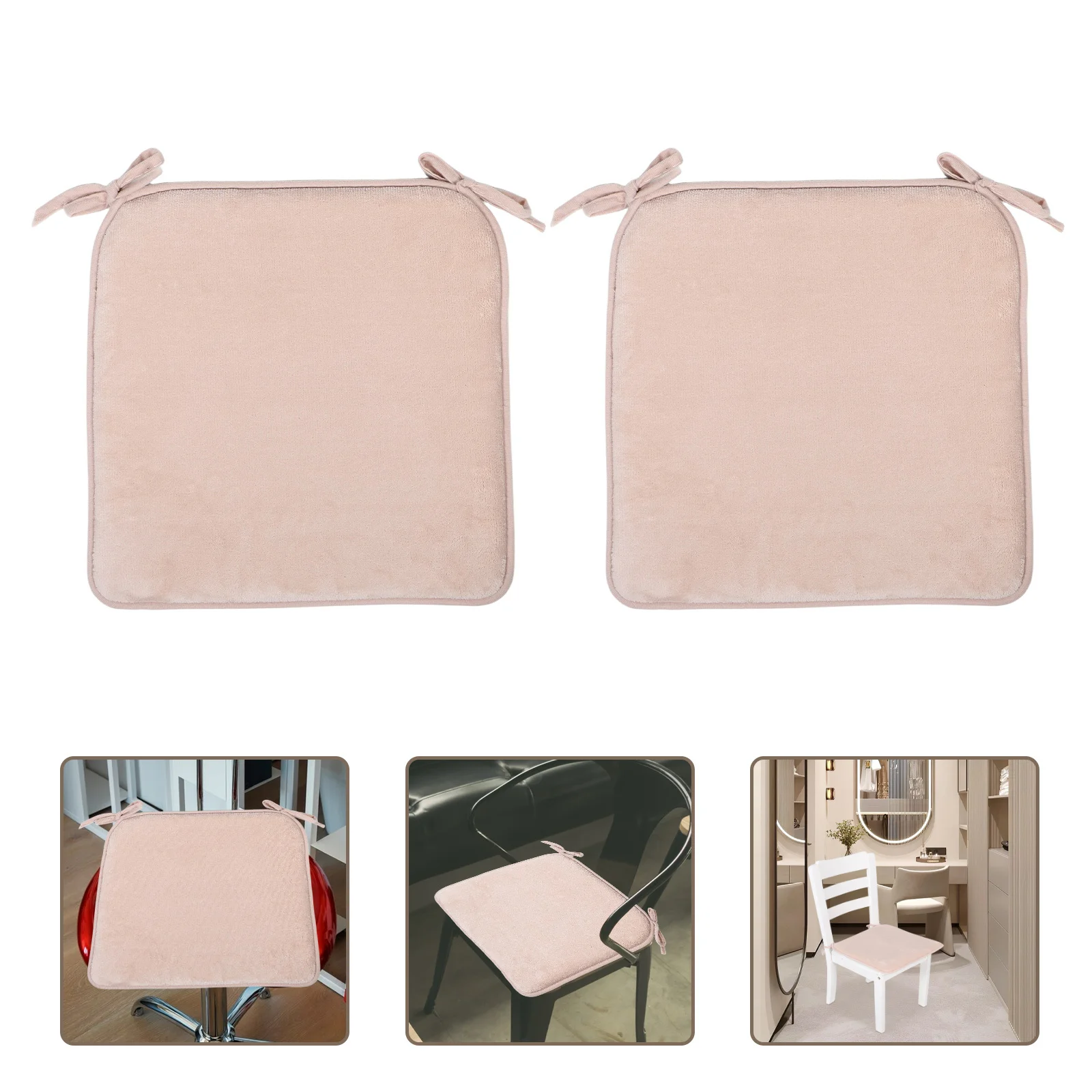 

4Pcs Removable Seat Cushions Chair Pads Adjustable Ties Dining Room Kitchen Outdoor Patio Cushions Non Slip Universal Fit
