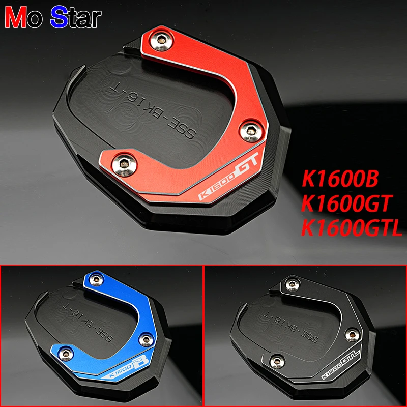 

K1600GT Motorcycle CNC Side Stand Enlarge Plate Kickstand Extension Accessories For K1600B K1600GTL K 1600 B GT GTL 2023