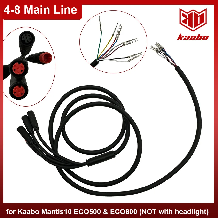 

4-8 Main Line Wire Cable Original for Kaabo Mantis10 Mantis 10inch ECO500 ECO800 Parts Accessories 4 Cores 8 Pins