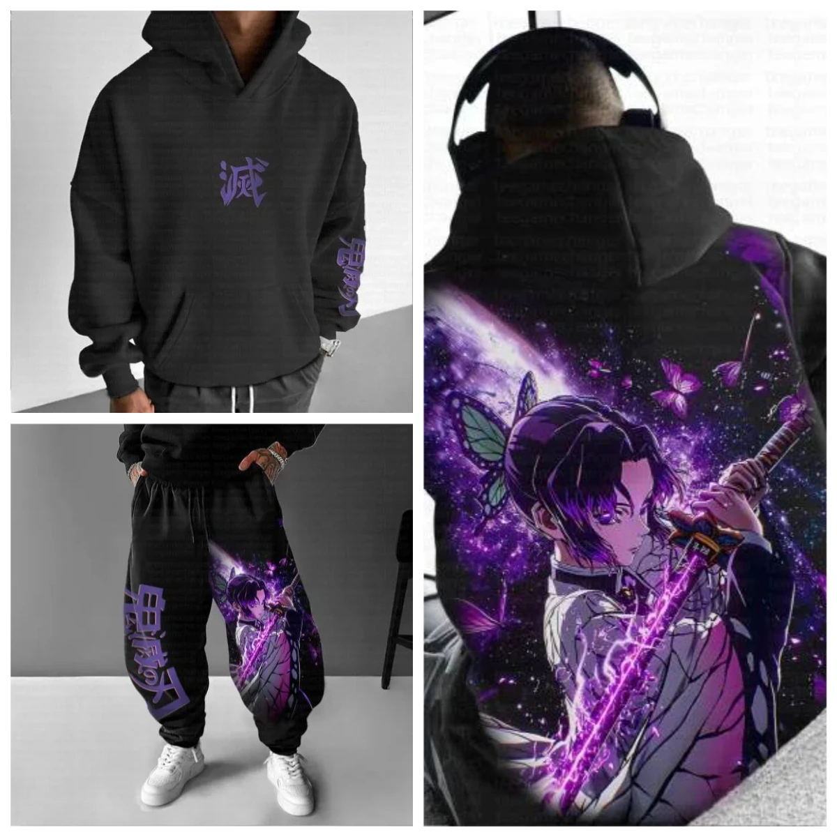 

Bandai Official Demon Slayer Hooded Sweatshirt Pullover Hoodie Men Women Cotton Hoodie Soft Elastic Hoody for Gift