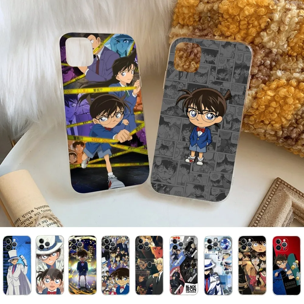 Detective Conan-funda de silicona suave para teléfono, carcasa de Anime para iPhone 14, 13, 12 Mini, 11 Pro, XS, Max, X, XR, SE, 6, 7, 8 Plus