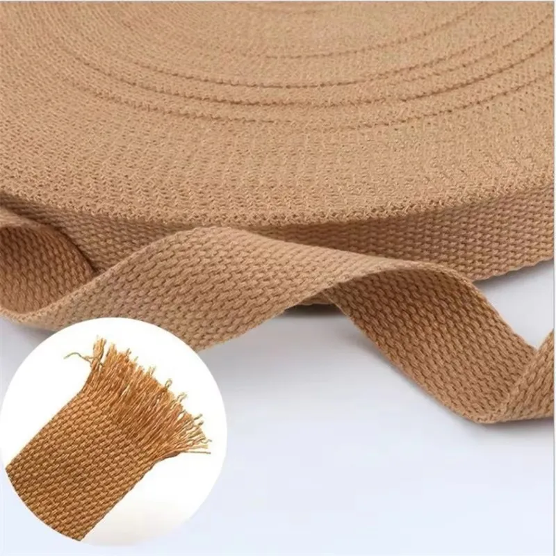 New 10 Yards 25 / 30mm Width Canvas Ribbon Polyester Cotton Webbing Strap Sewing Bag Belt Accessories Outdoor Backpack Bag Parts