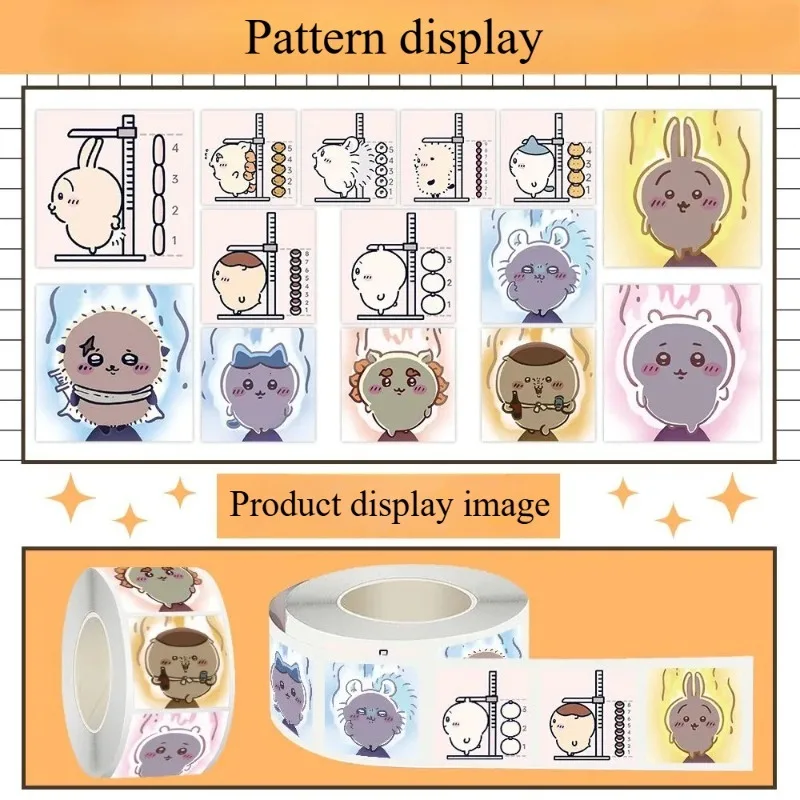 Hachiware Usagi - Adhesivo decorativo enrollable con patrones creativos de dibujos animados, lindos y suaves, estilo expresivo, para arte con cinta adhesiva