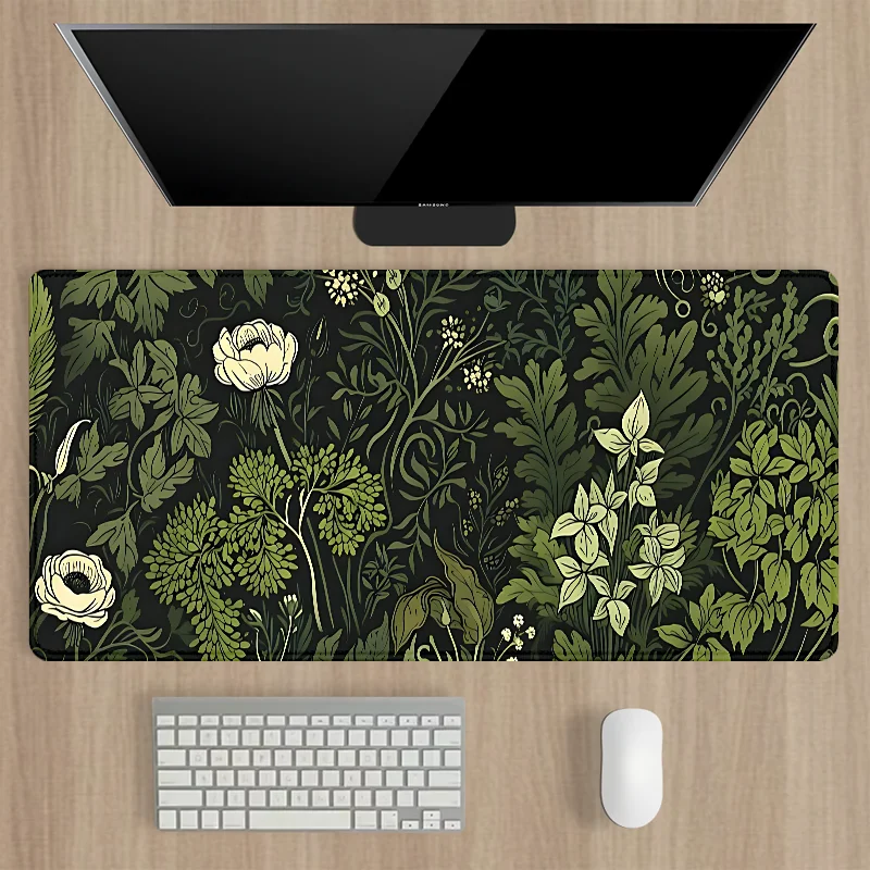 Peony Blossom Large Gaming Mouse Pad - Non-Slip Rubber Desk Mat for Keyboard and Office, Vintage Floral Design, Perfect Gift for