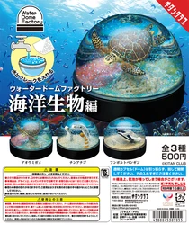KITAN capsule toys WaterDomeFactory Marine Life miniature Aquarium sea turtle Spotted garden eel Humboldt penguin snow globe