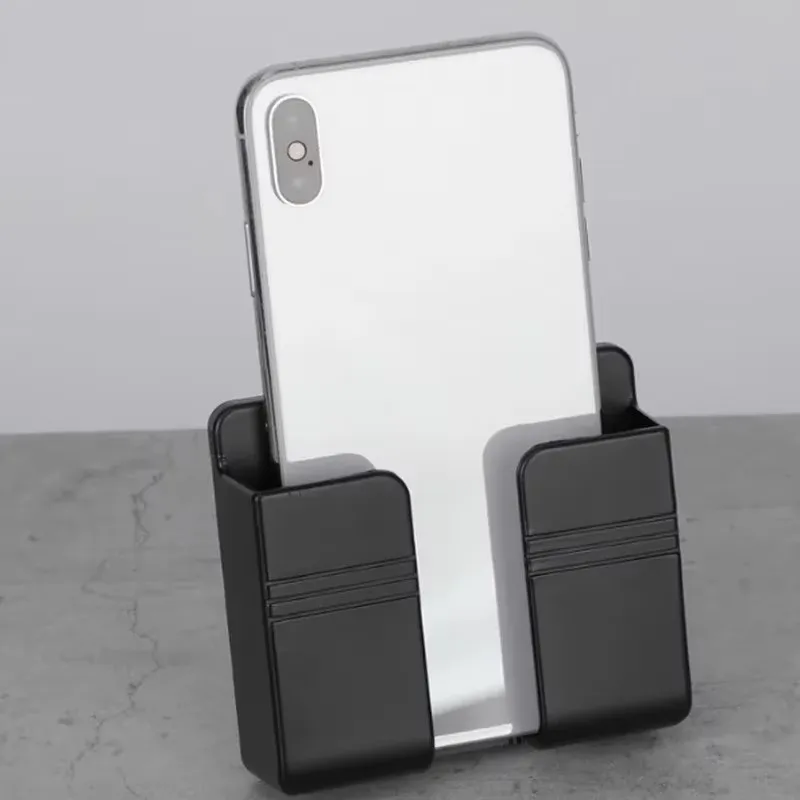 1–4 Stück wandmontierte Aufbewahrungsgeräte für Telefonladegeräte und Fernbedienungen mit Löchern, geeignet für Küche, Schlafzimmer, Badezimmer