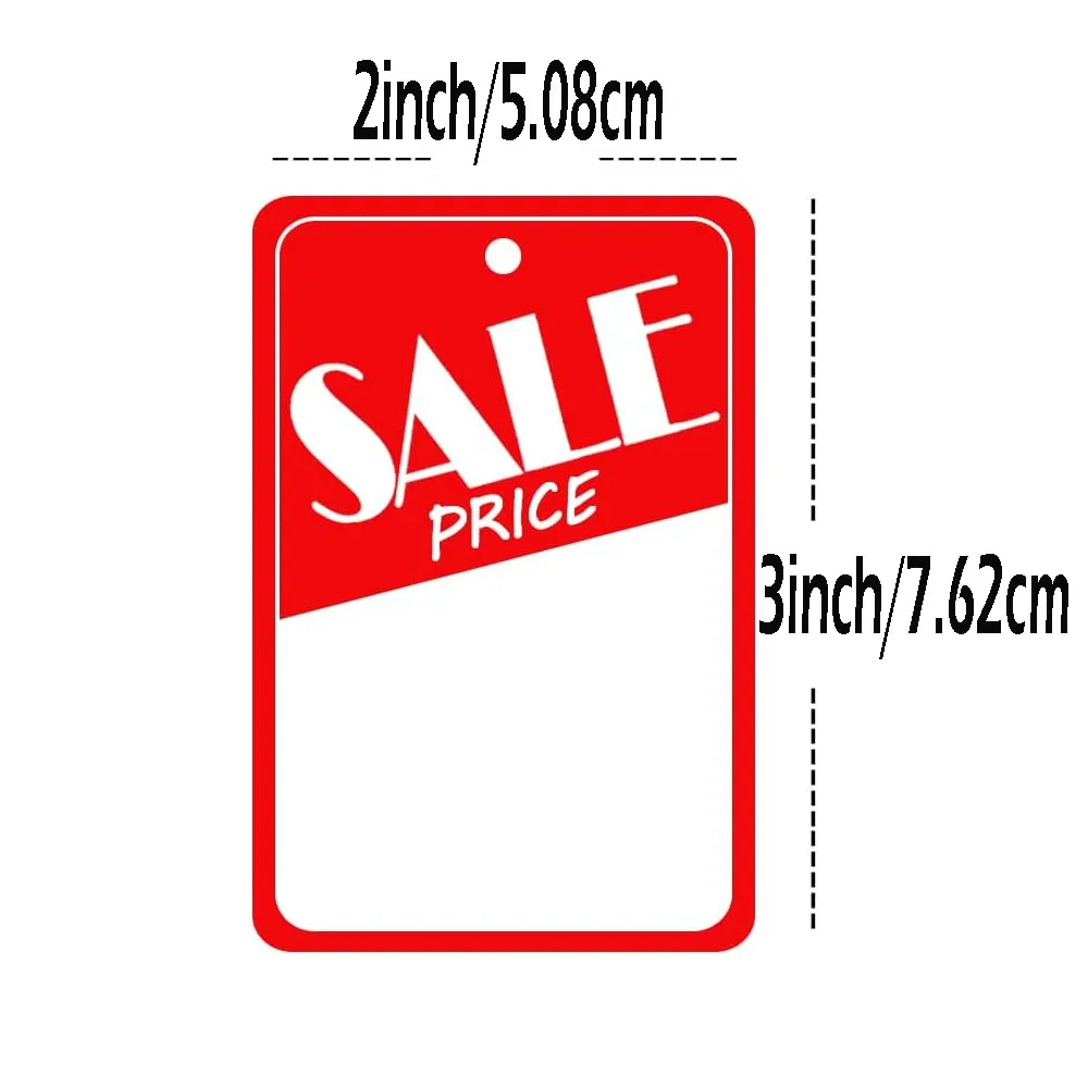 Торговые ценники 2x3 дюйма, розничные этикетки, знаки для делового магазина, 100 шт.