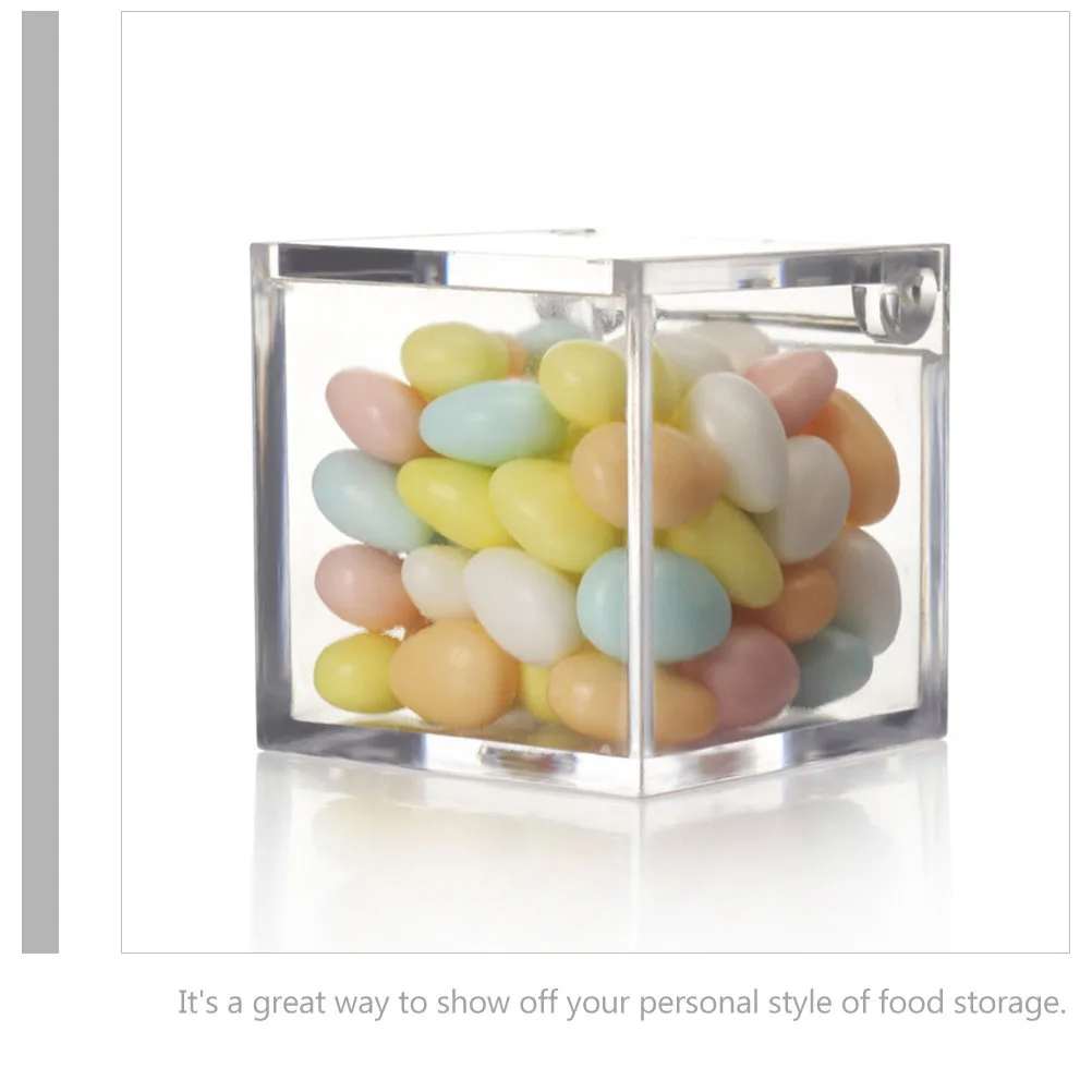 

8pcs Acrylic Candy Boxes Transparent Storage Gift Boxes Clear Chocolate Containers Durable Jewelry Wrapping Cases For Weddings