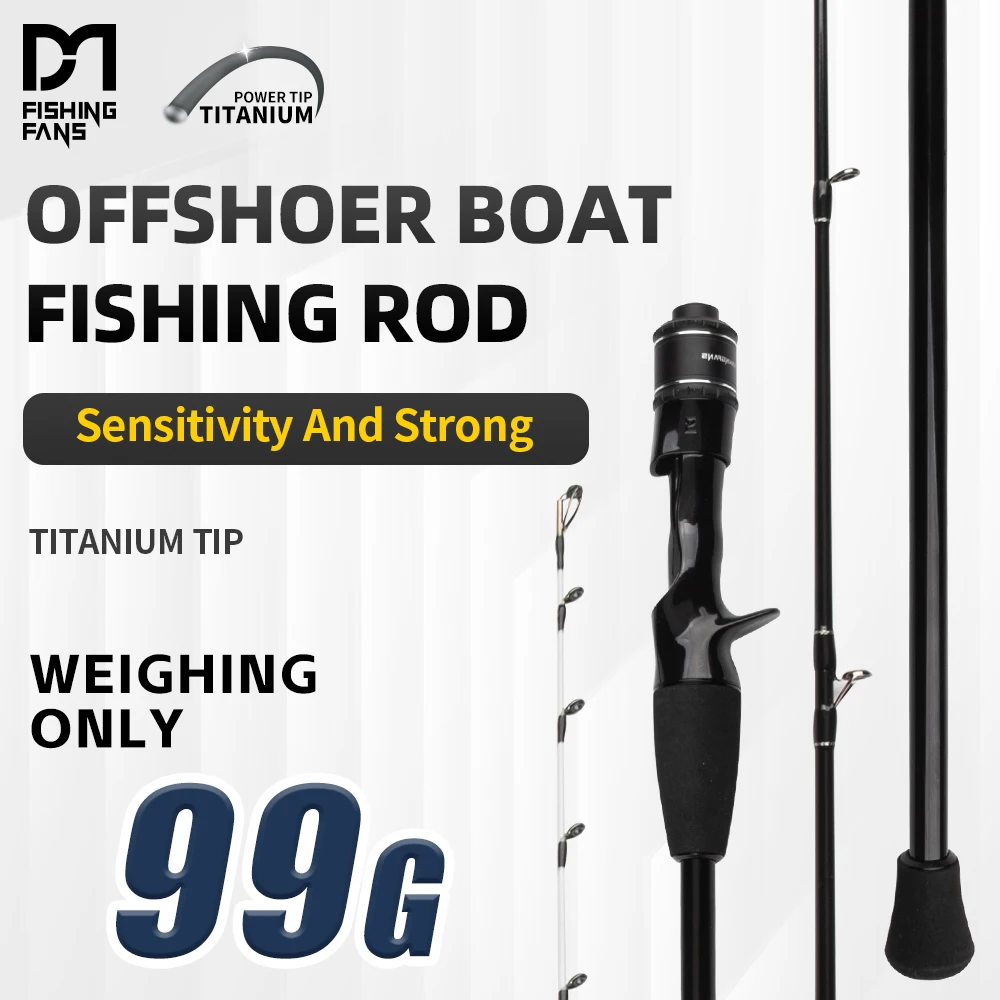 FISHINGFANS Casting Jigging Rod 1.5m Max 200g Jigging Rod Powerful Titanium Tip Rod for EGI Squid Octopus Boat Rod