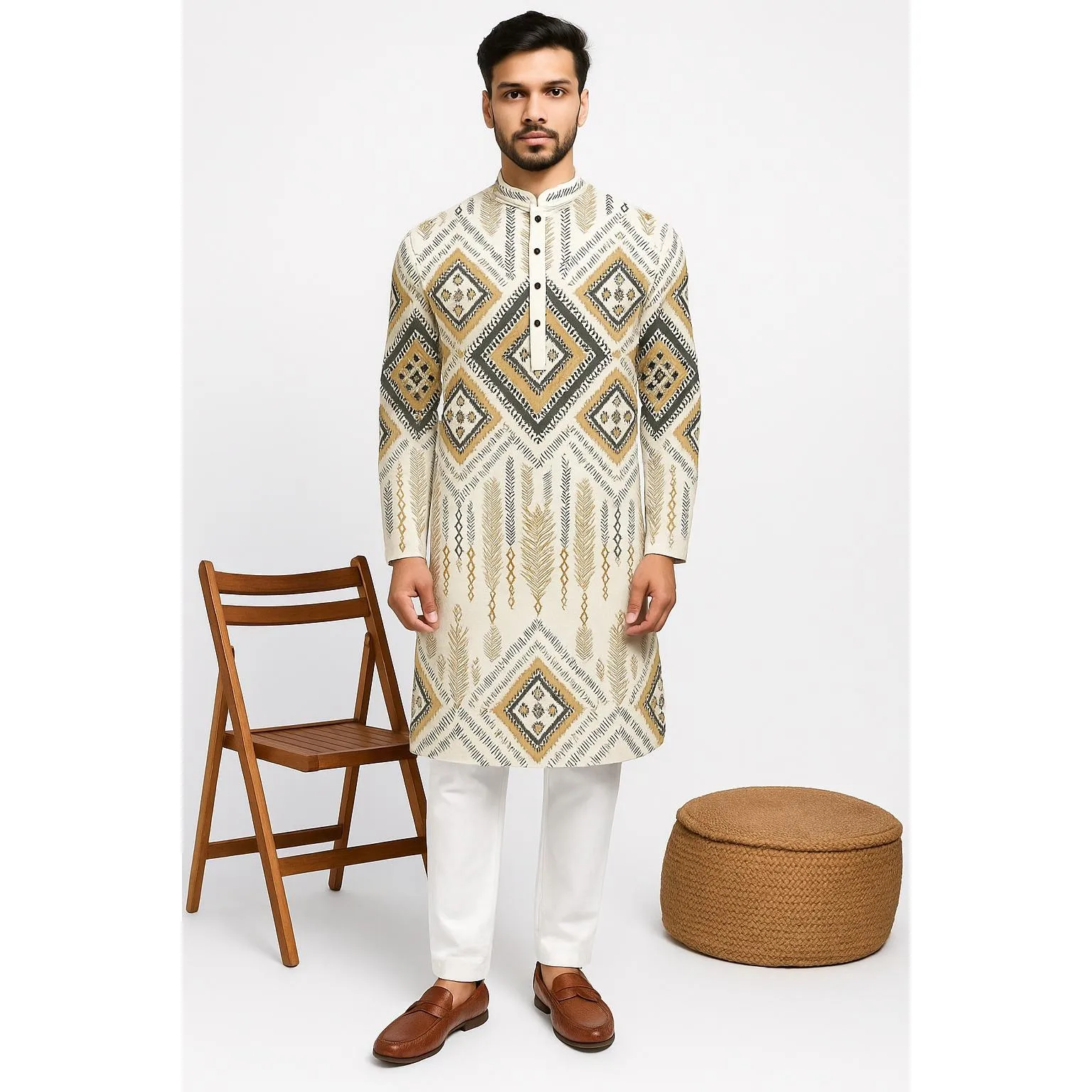 الرجال الإسلامية العربية المرقعة مخطط التطريز عيد مسلم رداء طويل جوبا عبايات فضفاضة غير رسمية 2026 المغرب دبي جلابية #6