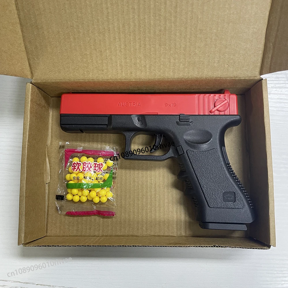 Pistola de balas suaves Airsoft Manual G17, pistola de juguete, revista inferior con láser, deportes al aire libre, arma de juego CS para niños y adultos, regalo