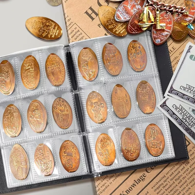 For Collector Coin Holder Albums Mini Penny Coin Storage Bag Collecting Money Organizer 108 Pockets Coins Collection Album Book