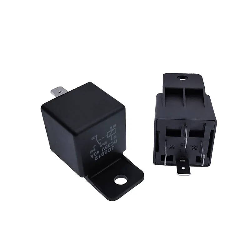 JD2912 4Pin 5Pin 40A DC 12V 24V 36V 48V 72V Auto Car Relay with Mounting Hole Coil Power 1.8W Automobile Control Device