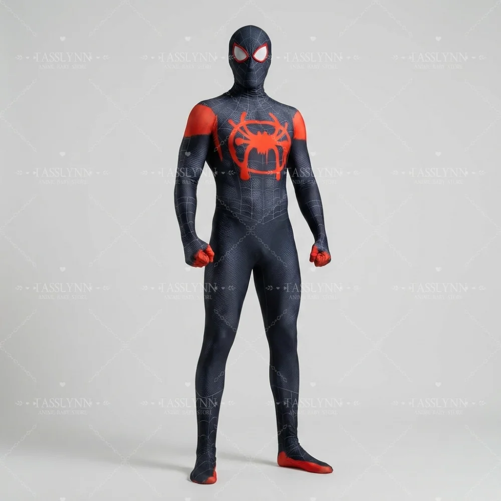 spider-verse-miles-morales-cosplay-full-zentai-suit-3d-printed-bodysuit-with-mask-men-superhero-costume-for-halloween-comic-con