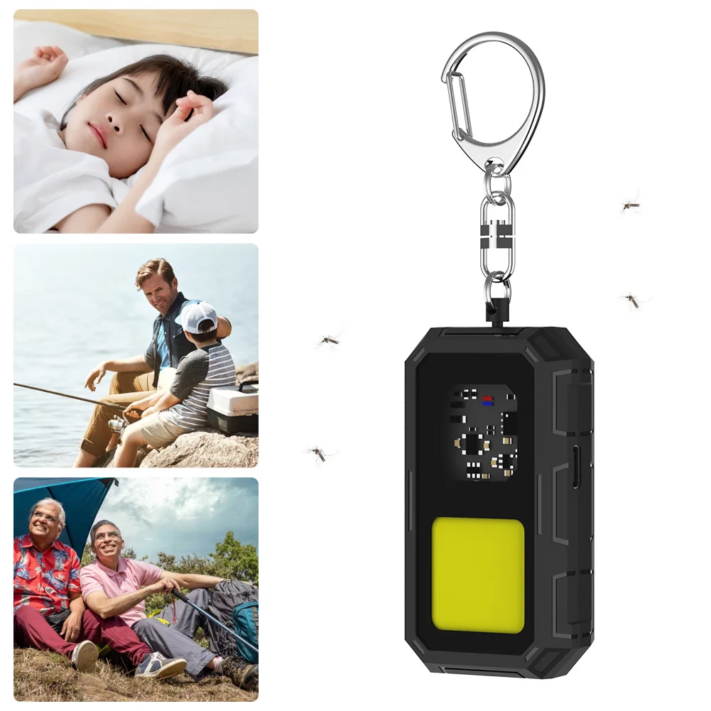 

LED Outdoor Mosquito Rechargeable Ultrasonic Mosquito Keychain Powerful Electronic Keychain for Children and Adult