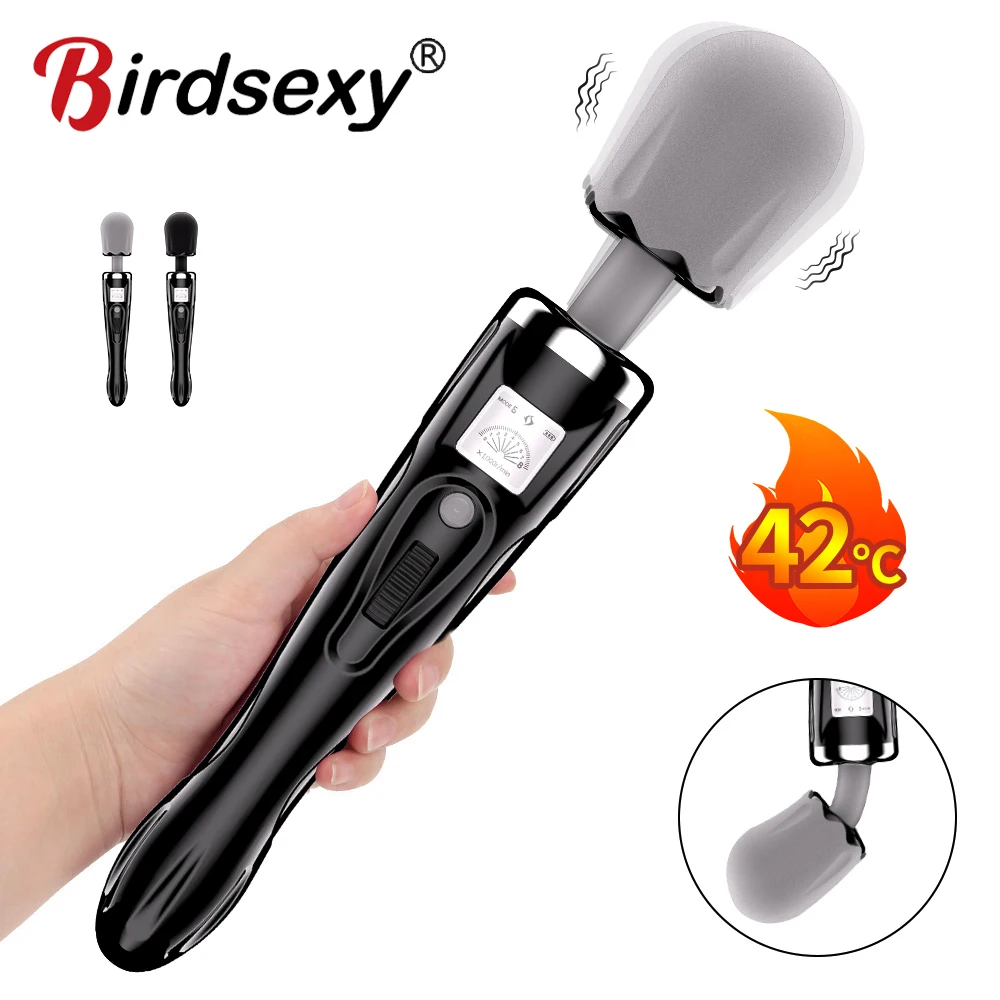 هزاز بعصا تسخين رقمية للنساء ، لعبة جنسية ، عصا سحرية ، شحن USB ، مدلك البظر ، هزازات G-Spot ، البالغين 18 #1