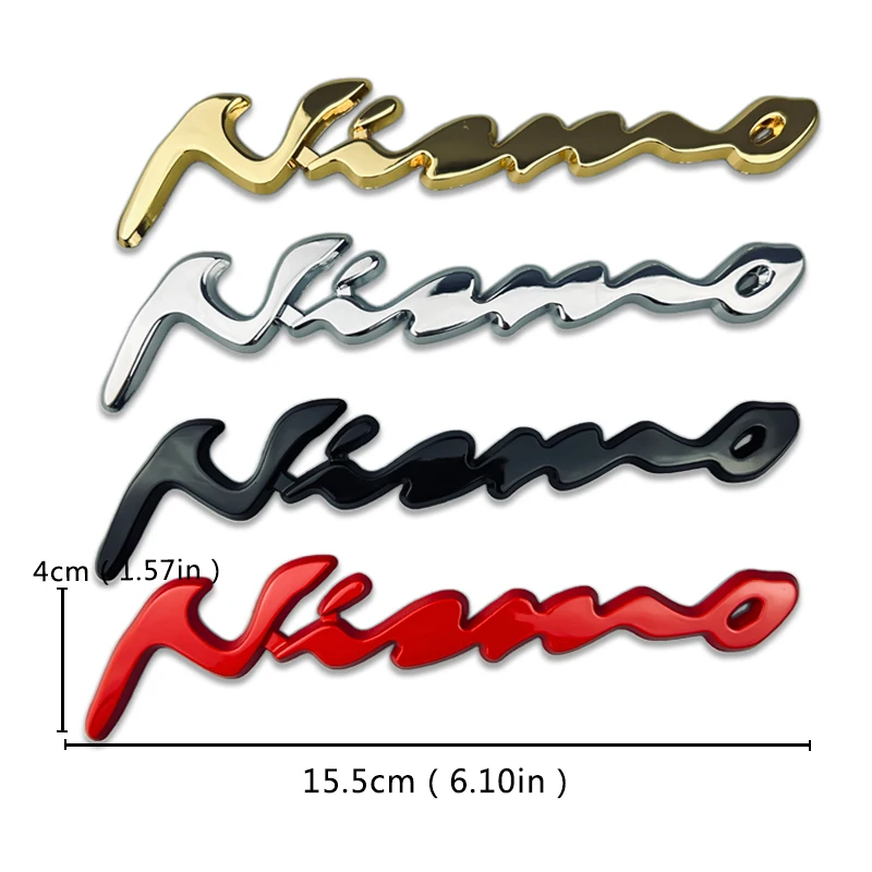 Metal Car Front Grille Body Side Emblem Letter Rear Trunk Decal for Nissan Nismo Badge Auto Sticker Exterior Accessories