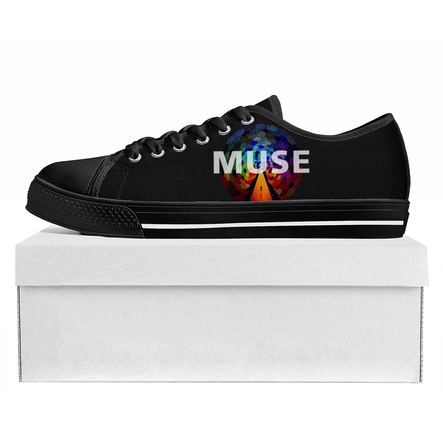 Muse Rock Band Engeland Lage Top Hoge Kwaliteit Sneakers Heren Dames Tiener Canvas Sneaker Prode Casual Paar Schoenen Custom Schoen