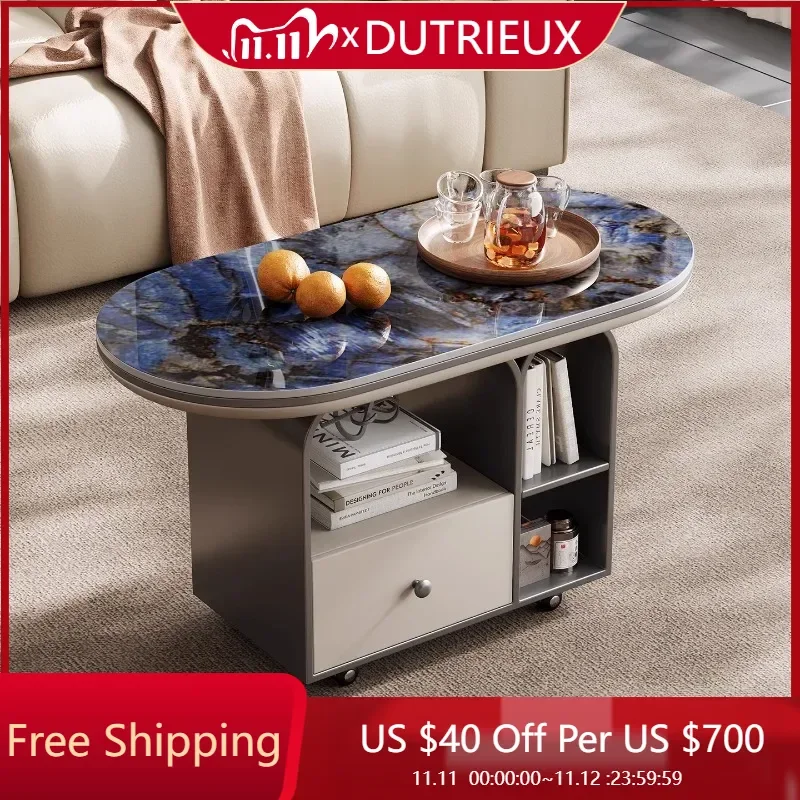 

Luxury Living Room Coffee Table Small Modern Storage Clear Drawers Side Table Unique Moving Mesas Bajas Postmodern Furniture