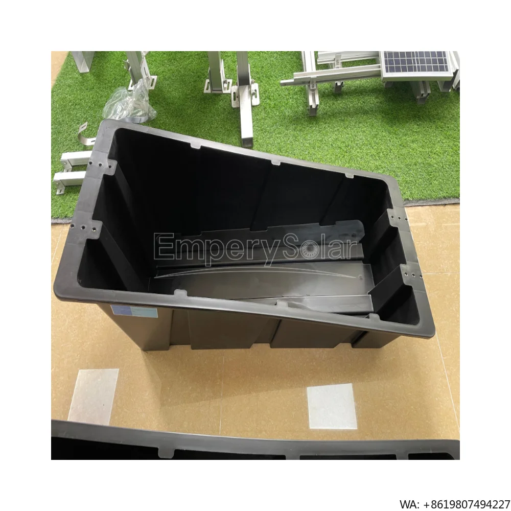 Plastic PV Module Landscape HDPE Ballasted Flat Roof Mounting Structure System