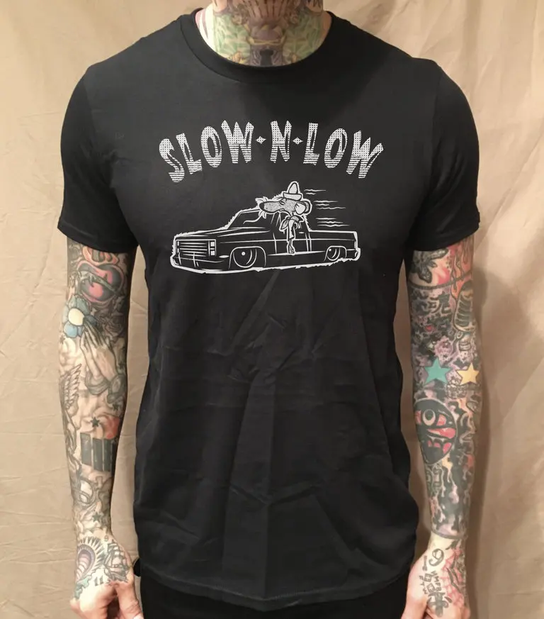 Slow N Low Slowpoke Rodriguez on Black T Shirt