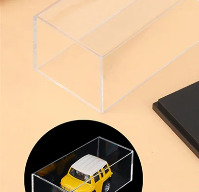

【BBS】1:64 Модель автомобиля Коробка для дисплея Прозрачный защитный чехол Акриловый держатель для хранения с твердой крышкой от пыли