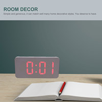 Digital Desk Clock LED Mirror Table Alarm Automatic Desktop Electric Clocks for Home Child