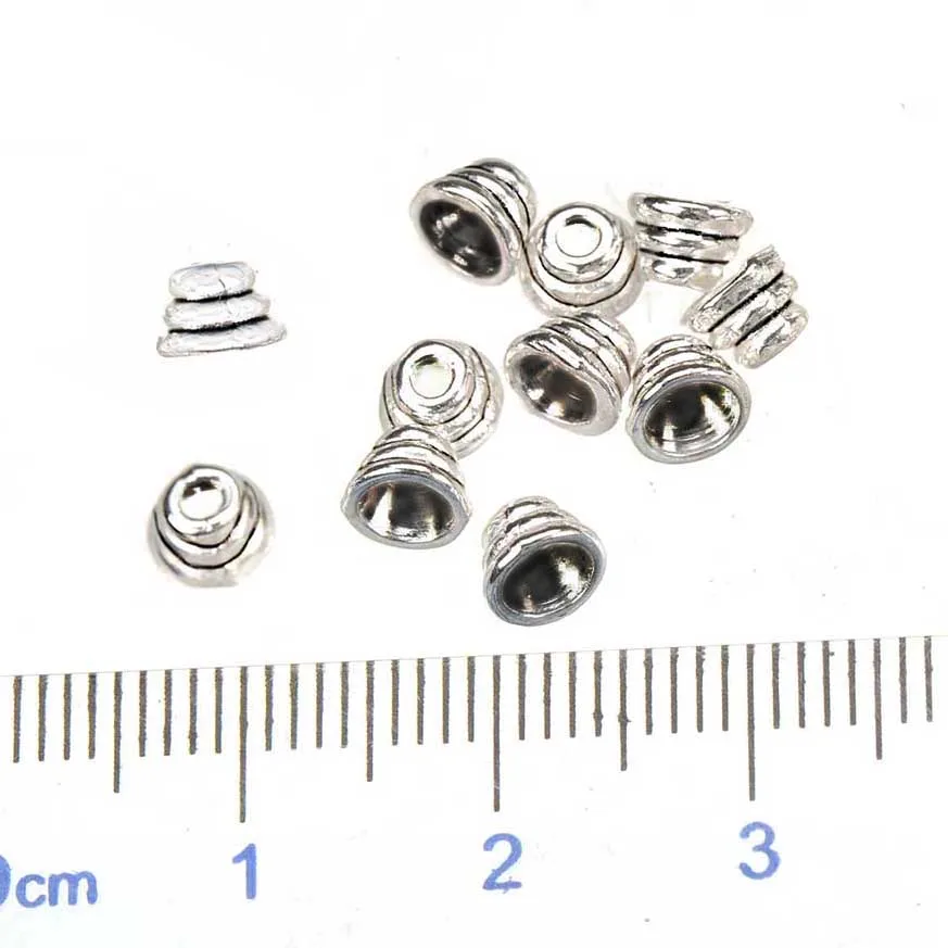 300pcs/lot Small Beads End Caps For Tassels Charms Making Handiwork 5mm Cone Alloy DIY Components Jewellery Crafts Wholesales