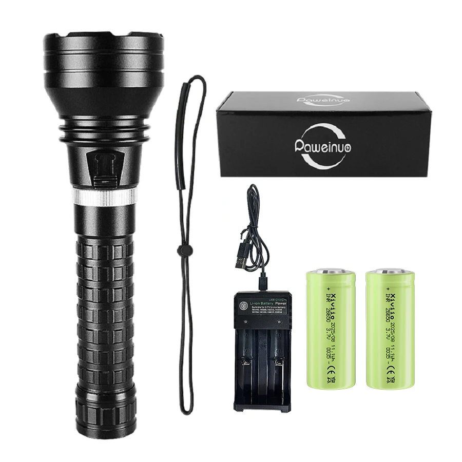10000LM Powerful XHP360 Diving Flashlight IPX8 Underwater Lamp Professional Scuba Diving Torch 1000M High Power LED Flashlights