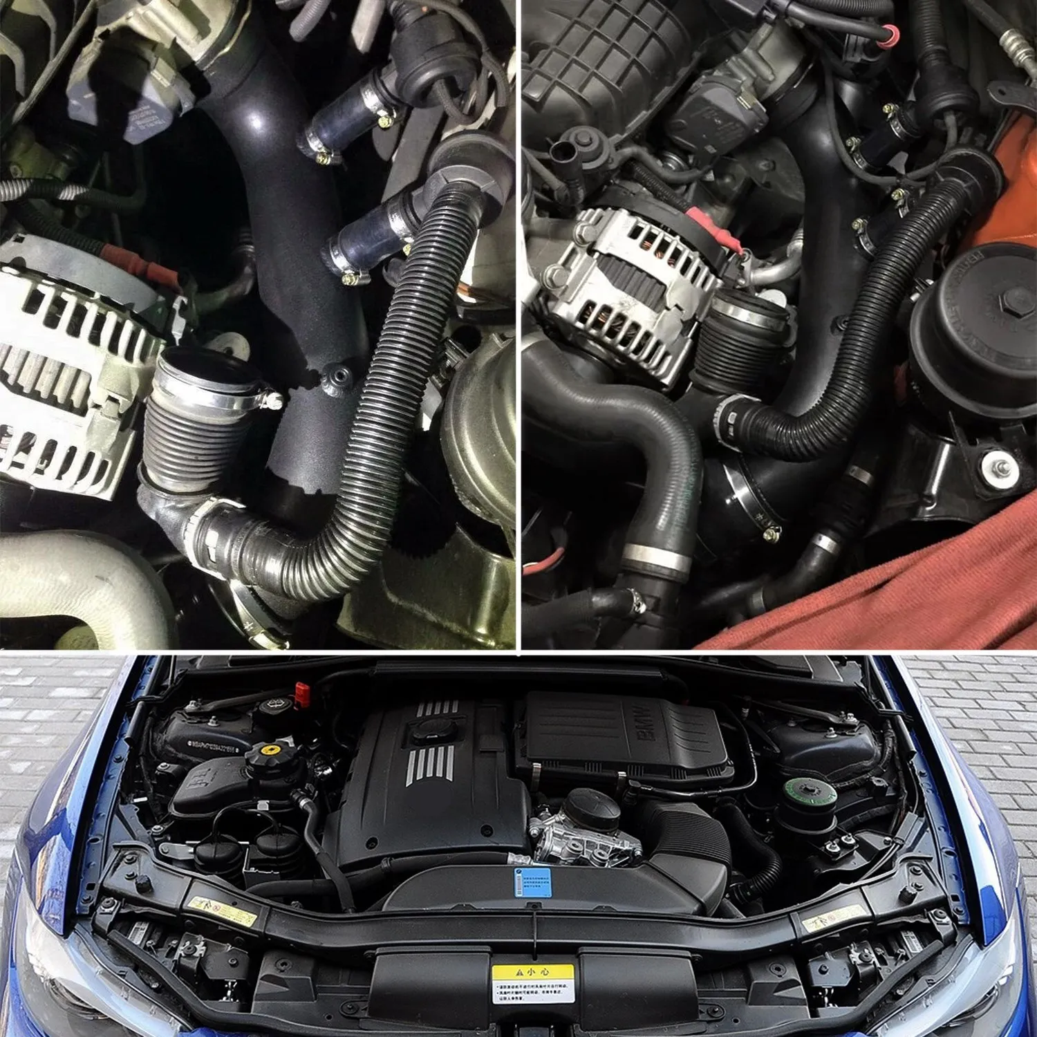 Car N54 N55 Turbo Charge Pipe Air Intake Upgrade Kit for BMW N54 E88 E90 E92 135i M2 M235I 335I 435I N55 F20 F30 RWD 2012-2016 view 2