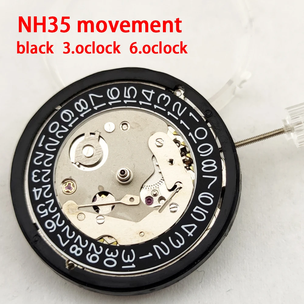 Movimento meccanico automatico NH35 realizzato in Cina Movimento NH35 ad alta precisione 24 rubini Sostituzione orologio Mod Giappone NH35A