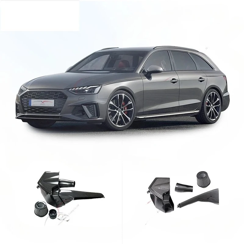 

Подходит для AUDI S4 S5 B9 2,9T, автомобильные детали, комплект системы холодного впуска из углеродного волокна, система фильтрации холодного впуска