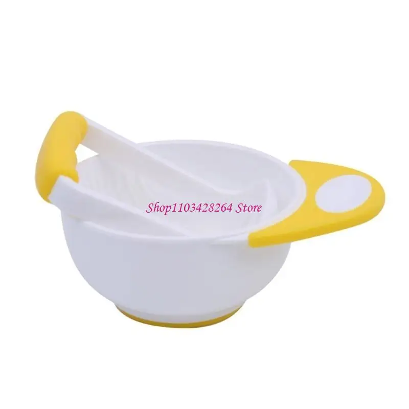 Potato Masher Bowl Baby Masher Bowl Toddler Grinding Mill Bowl with Bowl Handle Vegetable Puree Masher Bowl