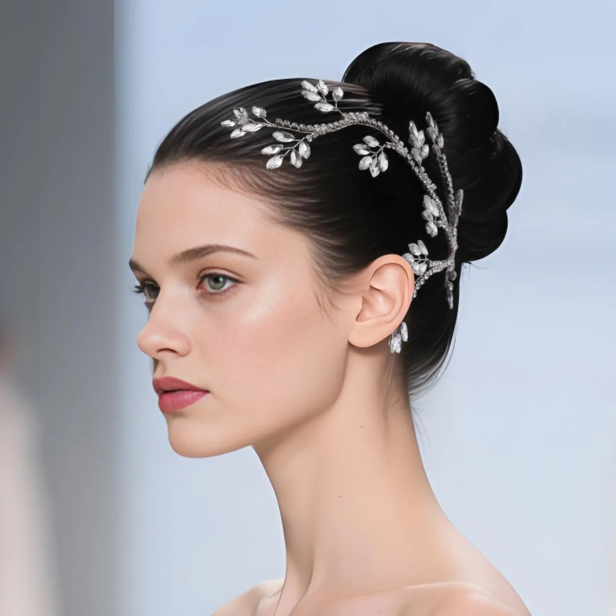 Fashion Crystal Tree Branch Hair Band Elegant Rhinestone Jewelry Hair Accessories Headband Festive Party Headpieces