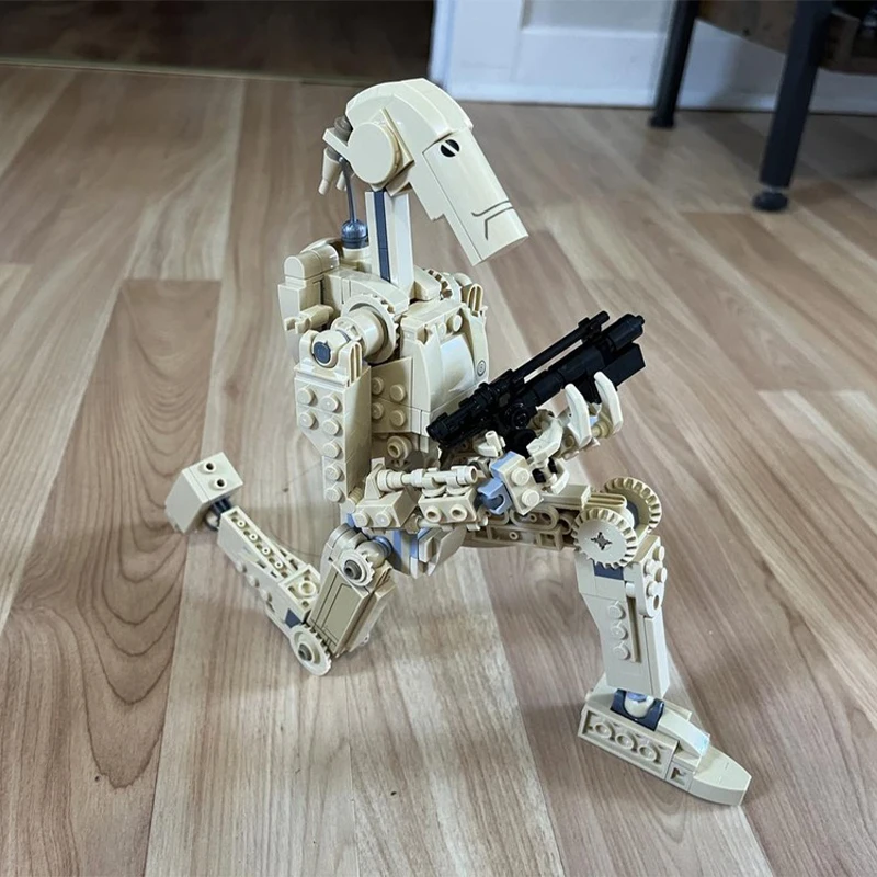 

1090 шт. MOC, модификация ног для боевой дроиды, звезды, боевые строительные блоки, рождественский подарок, подходит для семьи, сделай сам, дизайн