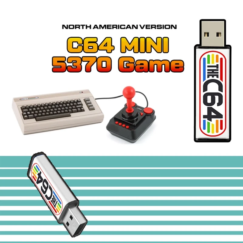 Video Games Console Plug and for Play C64Mini Console Usb Dongle Total 5370 Game Dropship