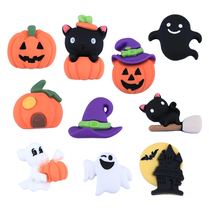 10Pcs Cartoon Halloween Accessories DIY Accessories Phone Case Accessories Decoration Party Cake Dessert Decoration