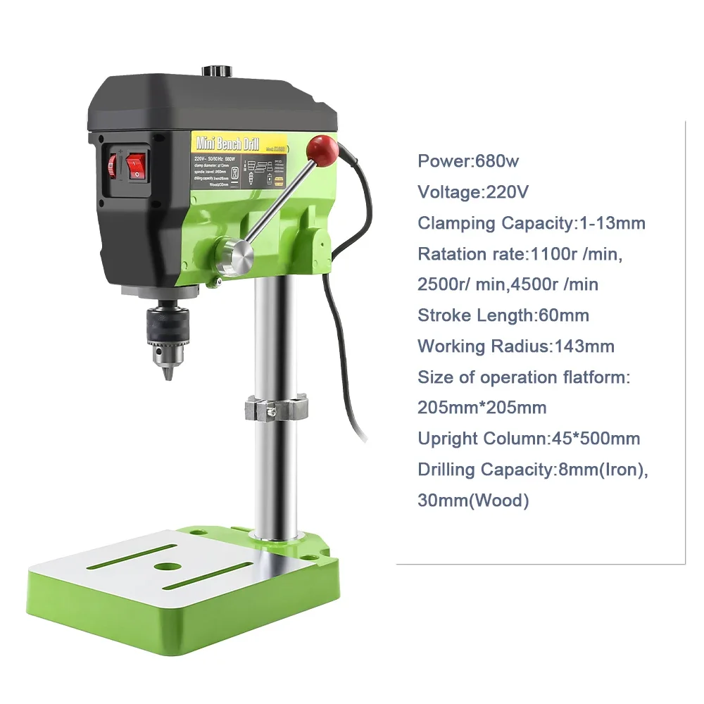 Allsome 6-Speed Benchtop Drilling Machine BG-5168E Drill Press