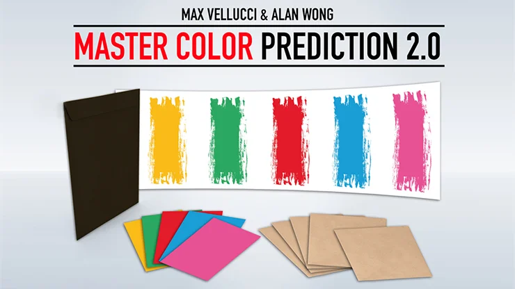 Master Color Prediction 2.0 by Max Vellucci Magician bar Illusion Magic Tricks Gimmick Props Mentalism Close-up version 9*6.5cm