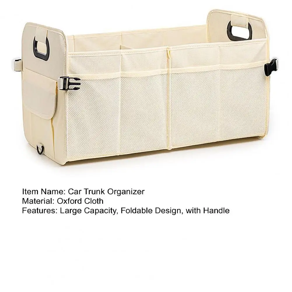 Heavy-duty Trunk Organizer Spacious Car Trunk Organizer with Waterproof Design Multi Compartment Storage Capacity for Easy