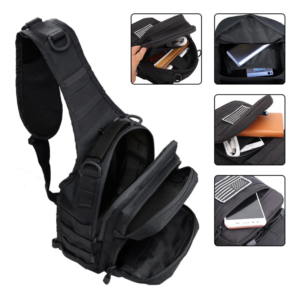 Outdoor Tactical Bag Backpack Sport Bag Pack Sling Shoulder Backpack Waterproof Hiking Camping Bag for Every Day Carry