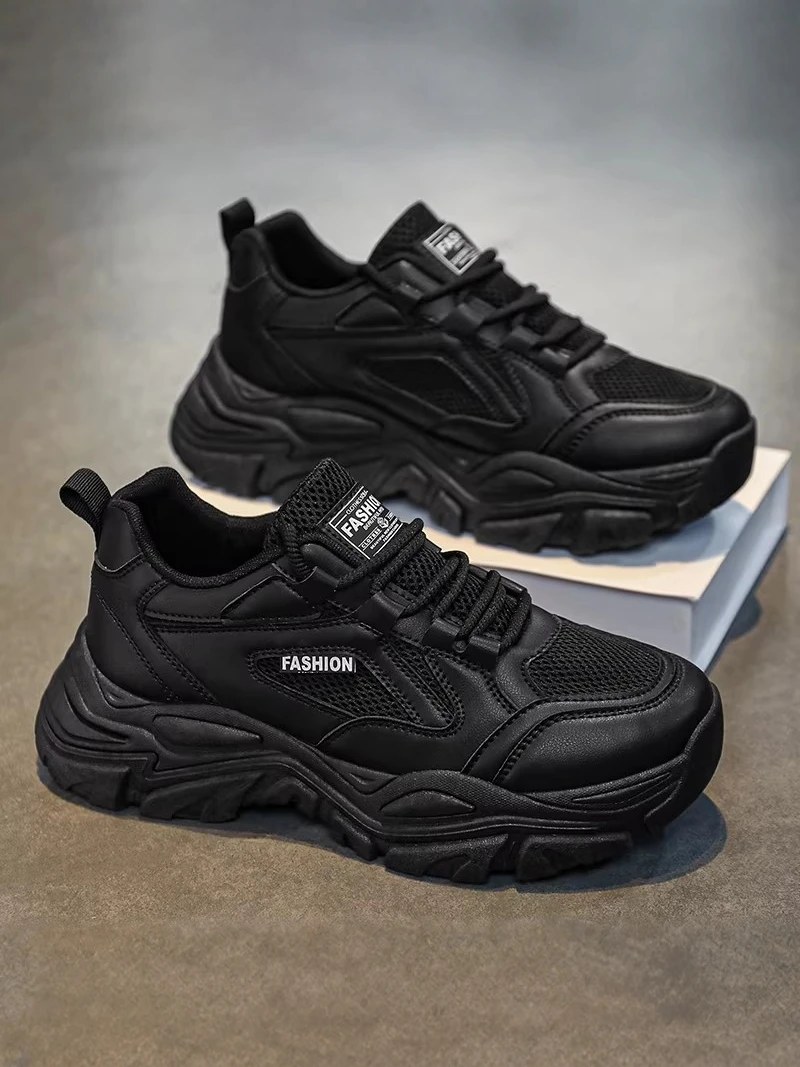 

Putian Men's Shoes 2026 New Summer Trendy Brand Thick Bottom Heightening Mesh Breathable Black Samurai Dad Cool Shoes