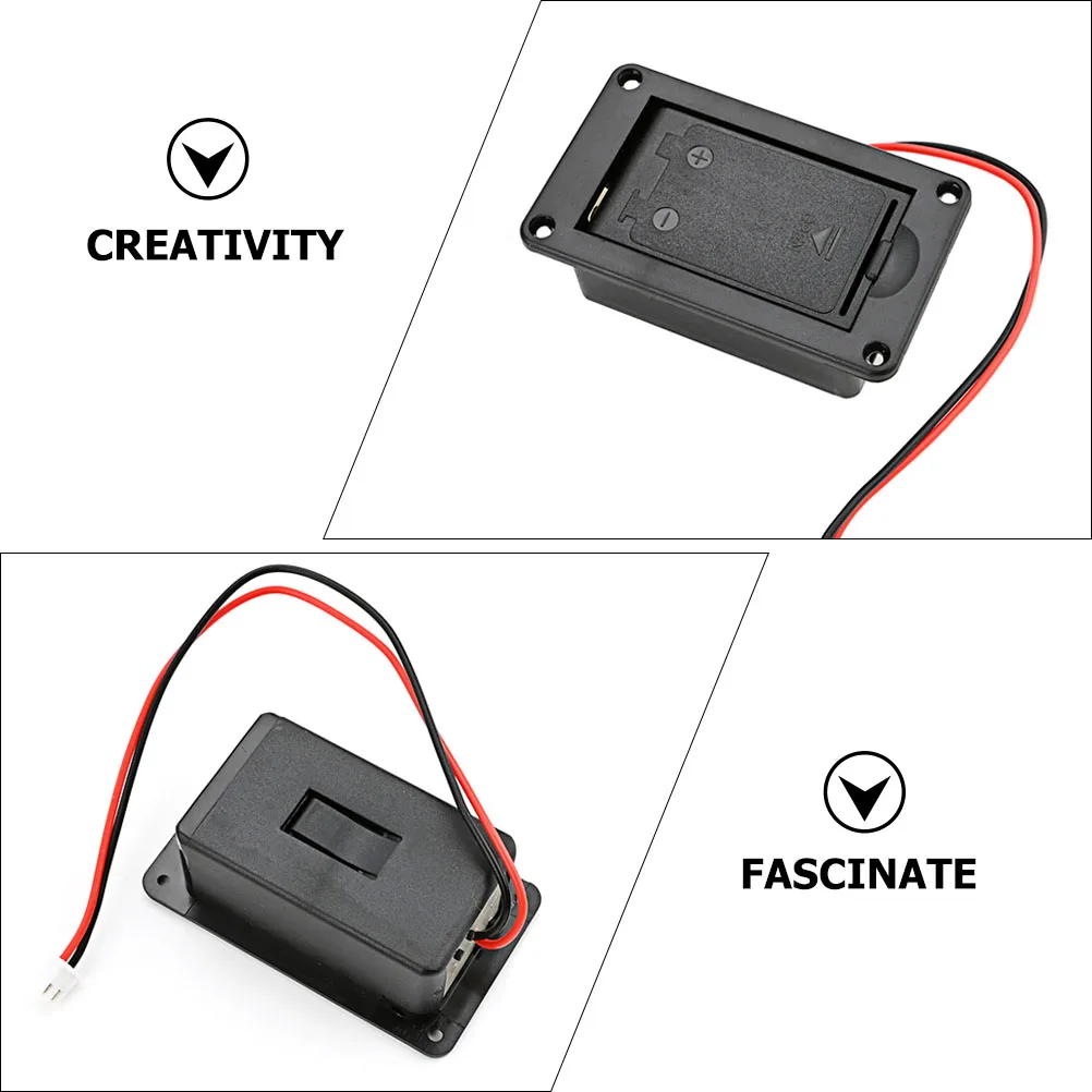 

9V Guitar Case for Electric Bass Pickup Durable Stable Design Replacement Accessory Box Holder Container Tool Guitar