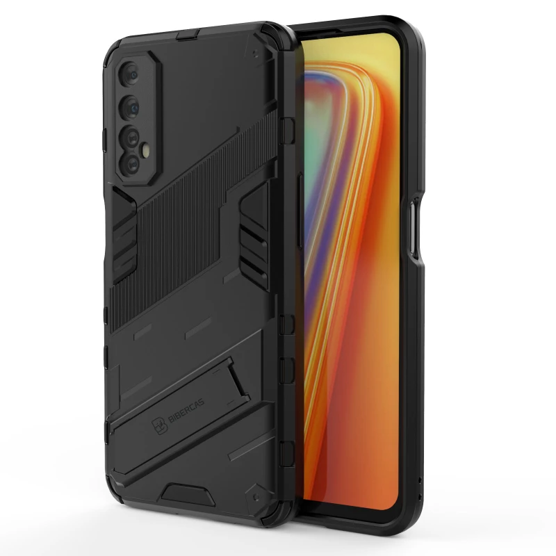 For OPPO Realme 7 Pro 4G Armor Shockproof Phone Case Back Cover Magnetic Kickstand Anti-Fall Protect Cases Coque