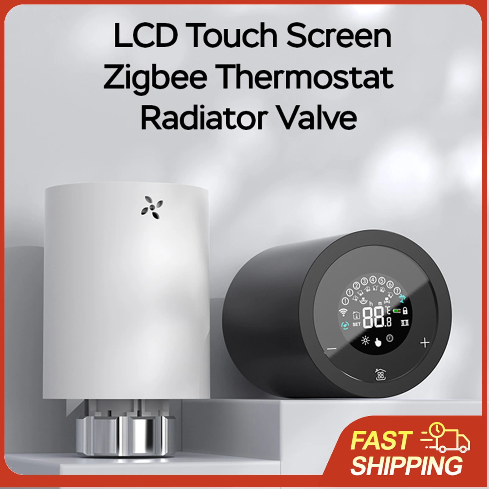 

Умный термостатический клапан для радиатора TRV 5-35 ° Умный терморегулятор с Wi-Fi, управлением через приложение и голосовым управлением Alexa для домашнего отопления, энергосбережения, простой установки